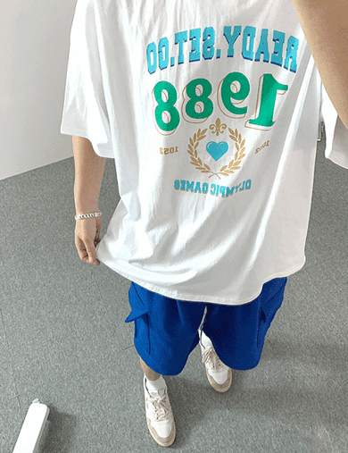 1988월계 오버핏 반팔 티셔츠